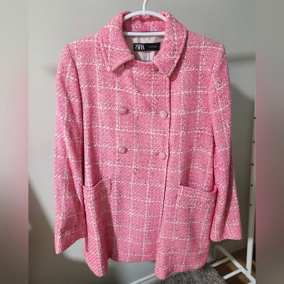 Zara Plaid Coat - Picture 6 of 8